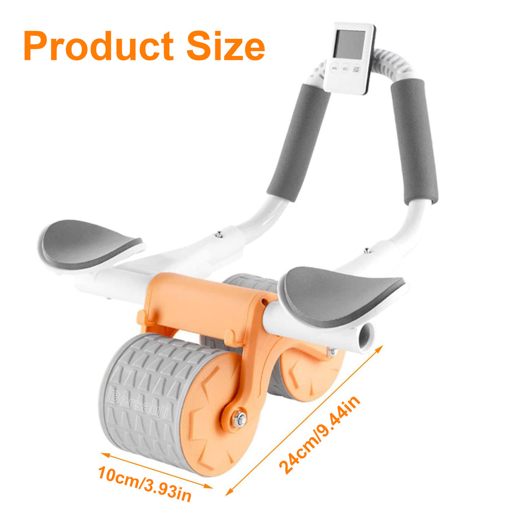 2025 New with Timer Ab Abdominal Exercise Roller Elbow Support, Abs Roller Wheel Core Exercise Equipment, Automatic Rebound Abdominal Wheel