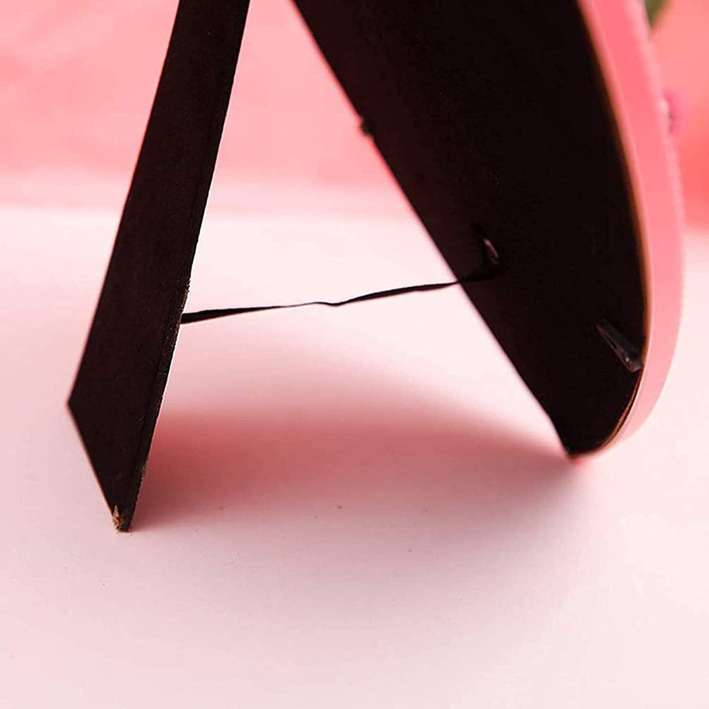 Heart Makeup Mirror Heart Mirror Cosmetic Mirror Wall Desktop Mirror Bedroom Mirror (Pink)